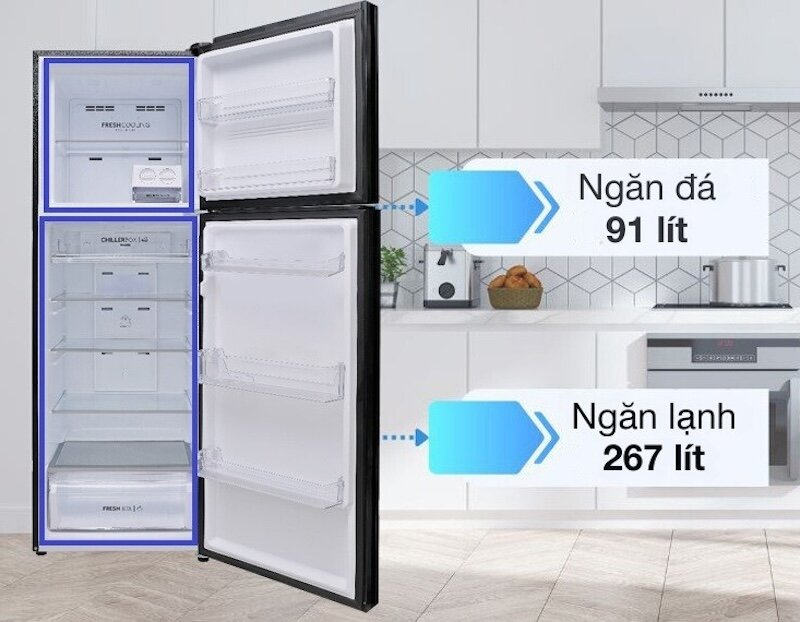 Đánh giá chi tiết tủ lạnh Aqua Inverter 358 lít AQR-T410FA(WGB)