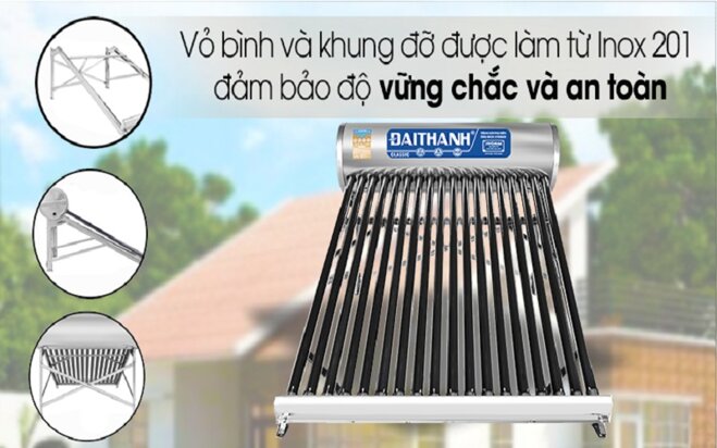 Máy nước nóng nóng lượng mặt trời Đại Thành 300L F70 Vigo