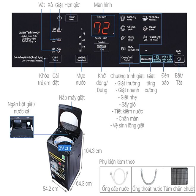 Máy-giặt-Panasonic-10kg- NA-F100A9BRV 