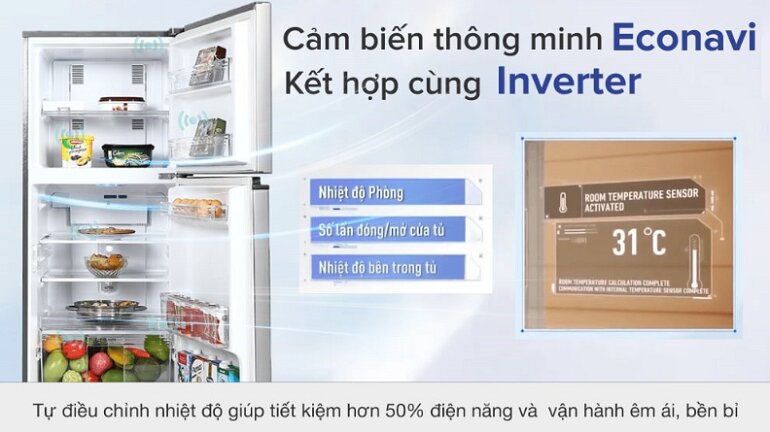 Tủ lạnh Panasonic Inverter 234 lít NR-TV261APSV 