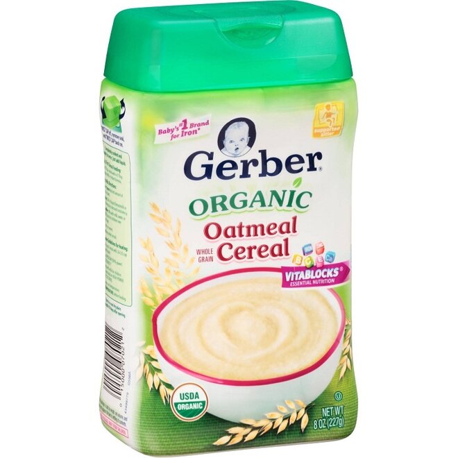 Bột ăn dặm Gerber cho bé 5 tháng tuổi