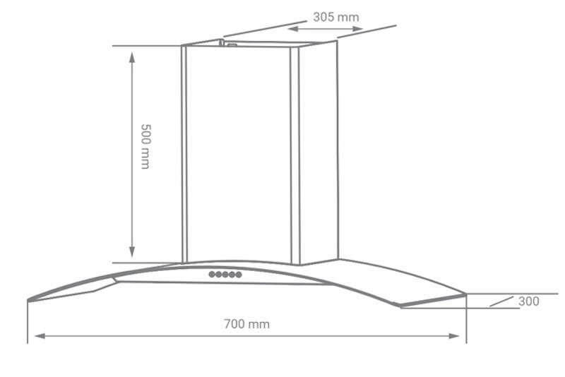 Máy hút mùi Kocher K-8070I công nghệ tiên tiến, khả năng hút mùi mạnh mẽ