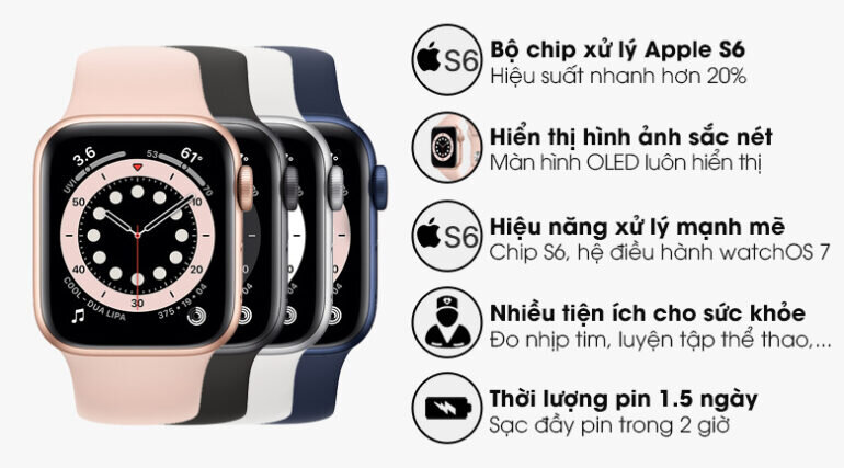 apple watch series 6 màu hồng