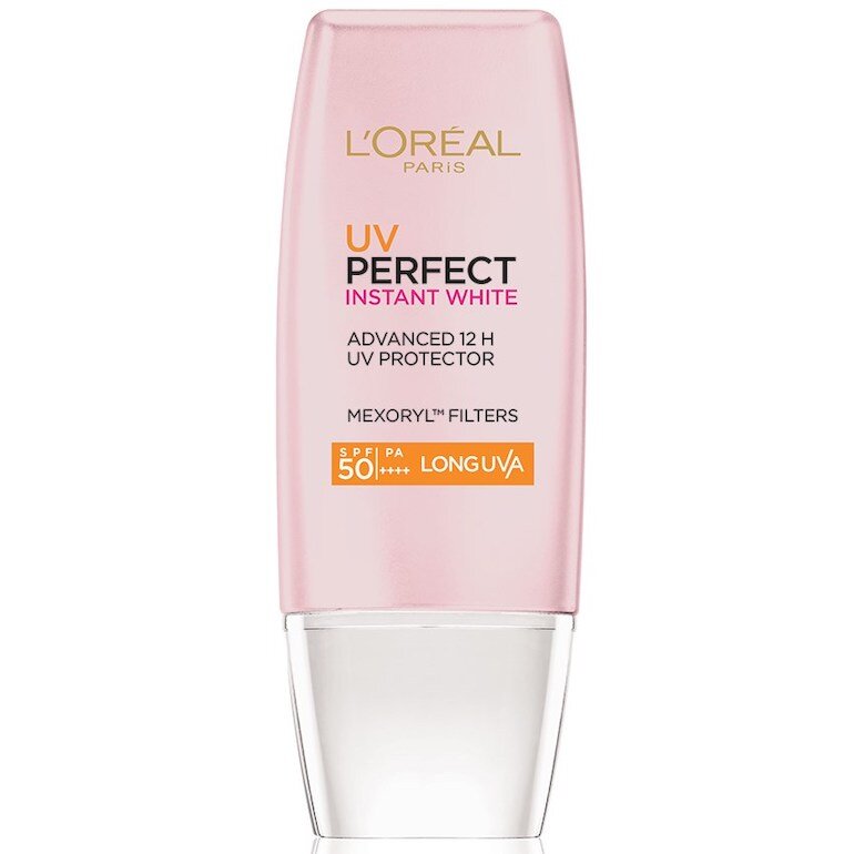 Kem chống nắng Loreal UV Perfect Instant White màu hồng