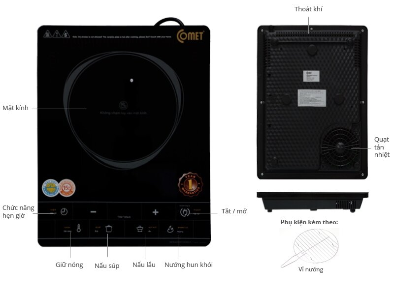 Hình ảnh bếp hồng ngoại CM5528 của Comet