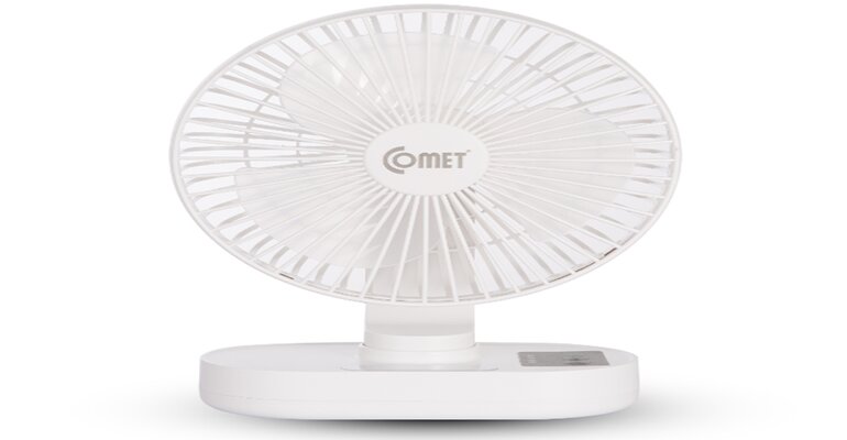 Quạt tích điện Comet CRF1406 có thiết kế nhỏ gọn dễ dàng mang theo bên mình quạt tích điện Comet CRF1406