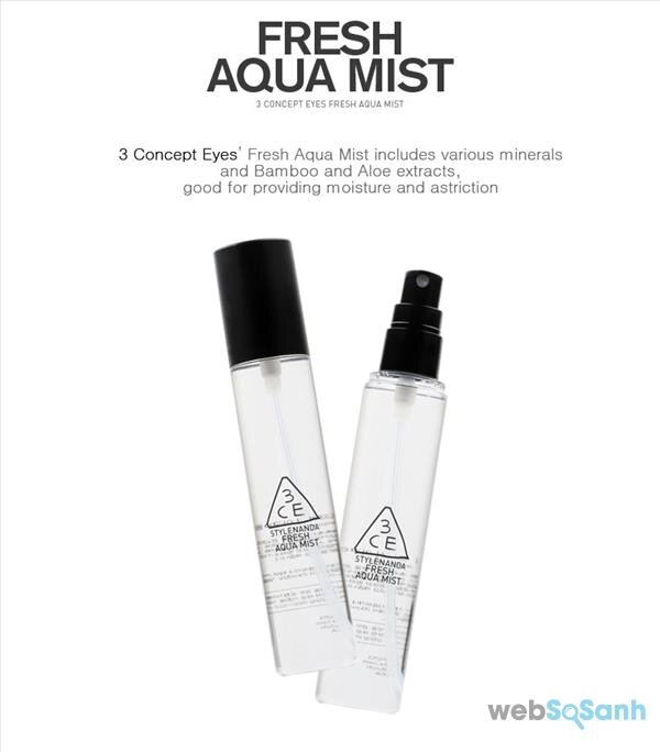 3CE fresh aqua mist có tốt không