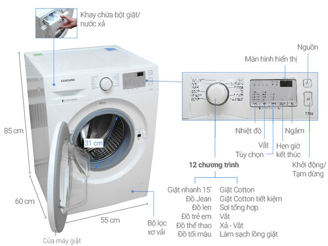 Samsung WW70J4233KW/SV 