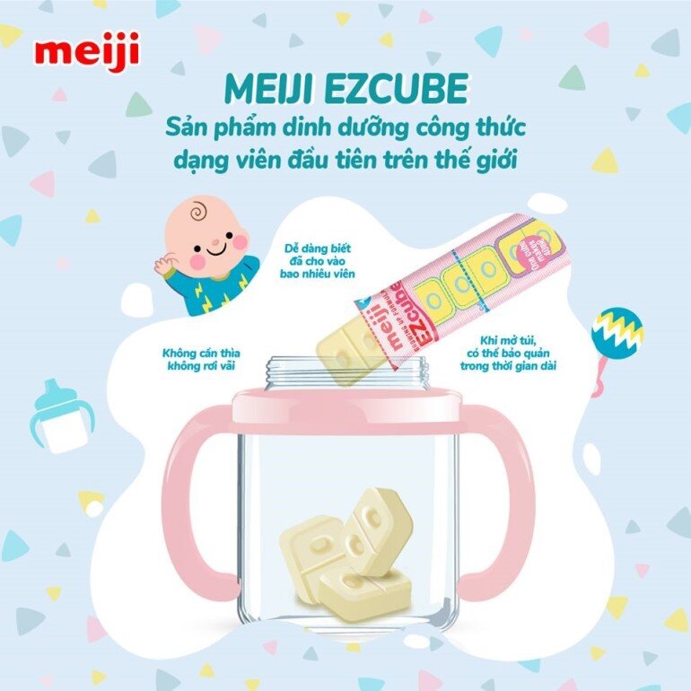 Sữa Meiji thanh số 0 là sản phẩm dạng viên đầu tiên trên thế giới