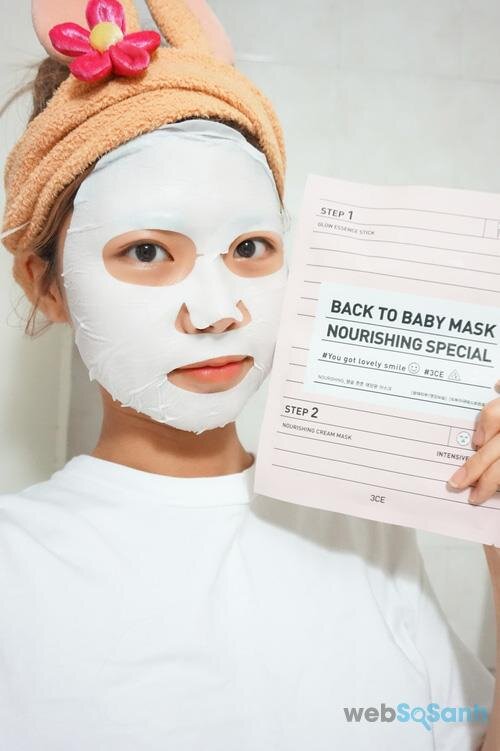 Mặt nạ 3CE Back To Baby Mask: Nourishing Special dưỡng ẩm sâu