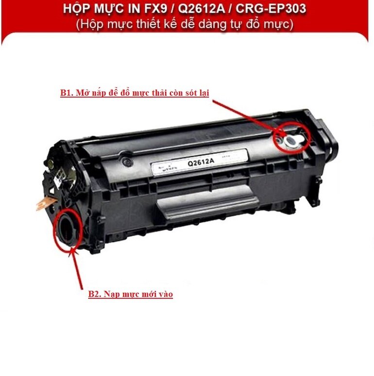 Hộp mực Canon 2900, 3000, HP 1010,1020,1022,3020,M1005
