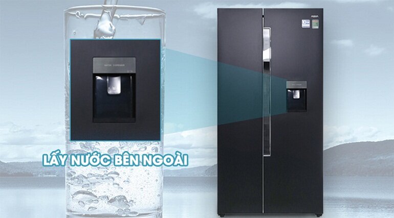 Tủ lạnh SBS AQUA AQR-I565AS/BS Inverter 557 lít