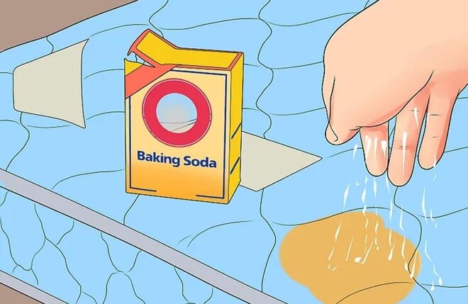 Vệ sinh đệm cao su Vạn Thành bằng bột baking soda