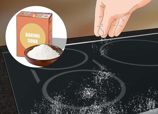 Vệ sinh bếp từ bằng baking soda