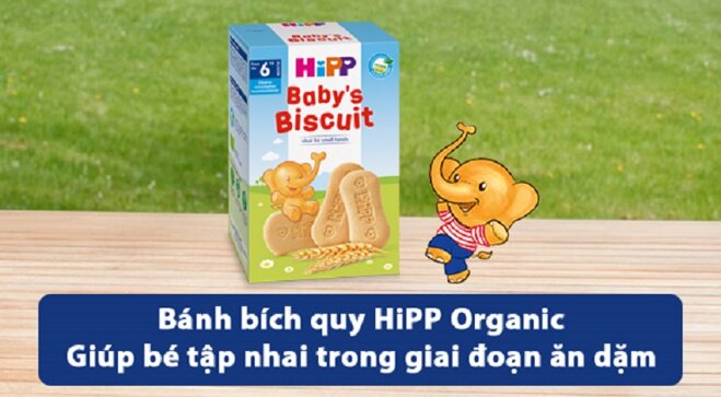 Bánh ăn dặm HiPP kích thích bé tập nhai, phát triển cơ hàm