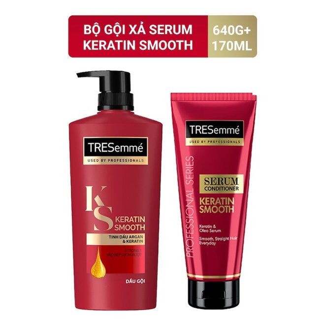 Dầu gội Tresemme Keratin Smooth màu đỏ