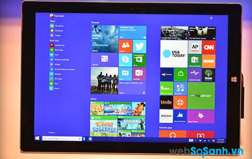 Giao diện mới của Windows 10. Nguồn Internet.