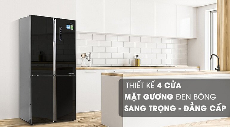 Tủ lạnh Aqua 4 cánh 516 lít sở hữu thiết kế sang trọng