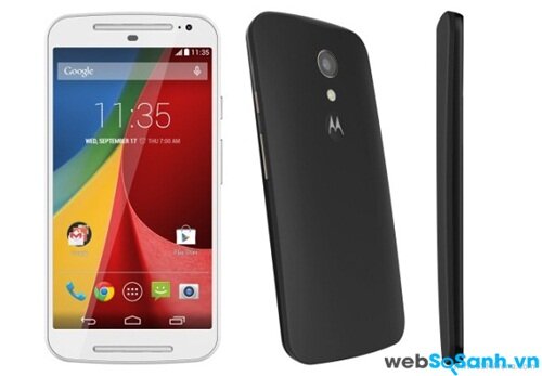 Thân máy chắc chắn dù vỏ Moto G 2014 được làm hoàn toàn từ nhựa