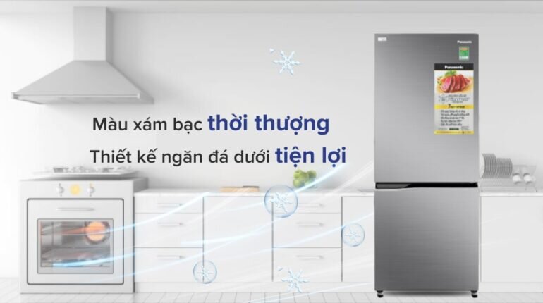 Tủ lạnh ngăn đá dưới Panasonic Inverter 255 lít NR-BV280QSVN - Giá tham khảo: 9.250.000 vnd