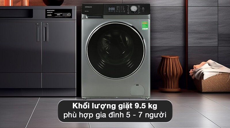 Máy giặt Hitachi 9.5 Kg BD-954HVOS giảm giá chỉ còn 6 triệu đồng, vừa giặt sạch lại rất tiết kiệm điện