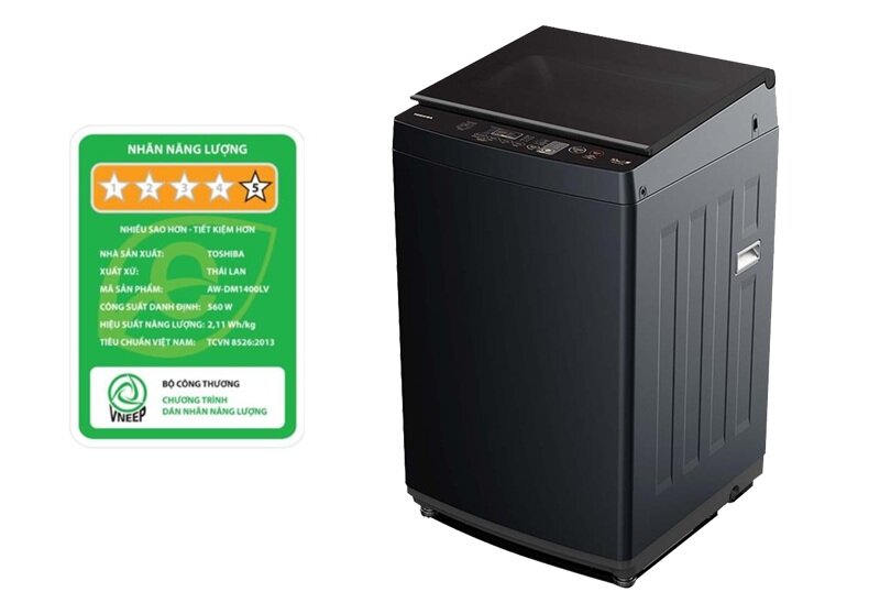 Máy giặt cửa trên Toshiba 13kg AW-DM1400LV(MK) giặt sạch hiệu quả, giá chỉ từ 6,9 triệu đồng