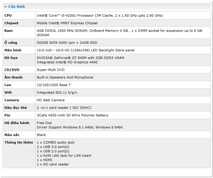 Laptop Asus K551LN