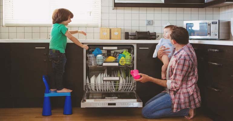 Nên lắp đặt máy rửa bát âm tủ tại bồn rửa Máy rửa bát Bosch âm tủ