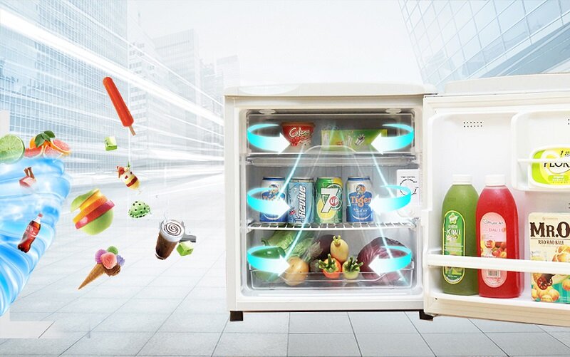 Tủ lạnh mini Electrolux EUM0500SB bảo quản được nhiều thực phẩm khác nhau