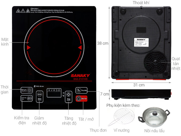 Cách để sử dụng bếp hồng ngoại Sanaky- model Sanaky SNK-2101HG