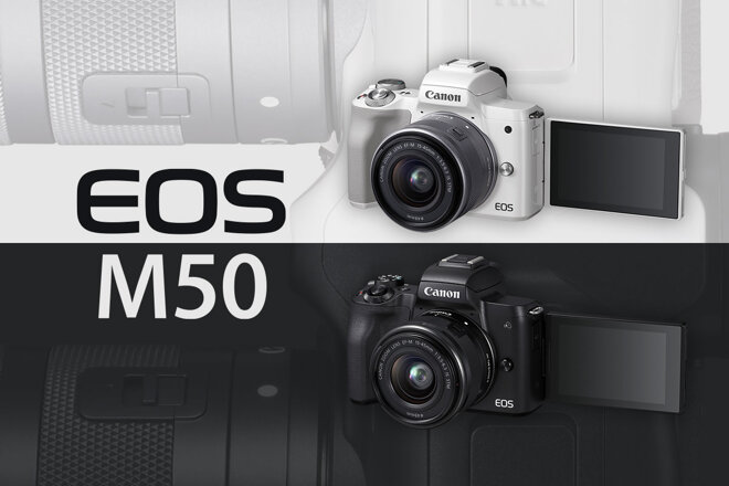 Máy ảnh Canon EOS M50 thiết kế khá giống với chiếc EOS M5