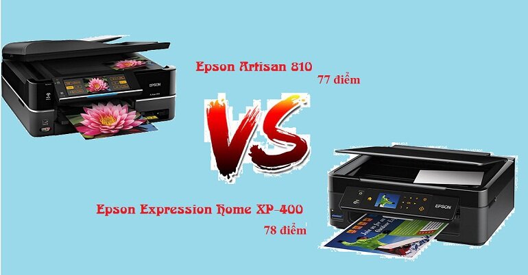 Điểm đánh giá của máy in Epson Artisan 810 và máy in Epson Expression Home XP-400