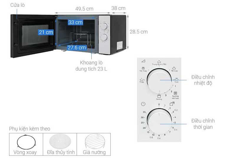 Lò vi sóng có nướng Electrolux EMG23K38GB đa dạng chức năng chế biến