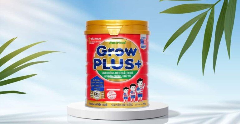 Sữa bột Grow Plus đỏ là sản phẩm của Nutifood, một thương hiệu đến từ Việt Nam