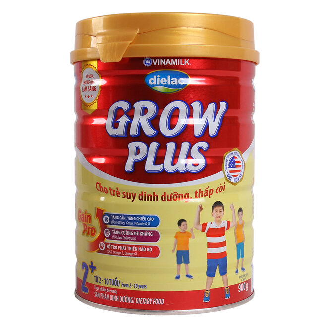 Dielac Grow Plus 2+ cho bé thấp còi, suy dinh dưỡng phát triển