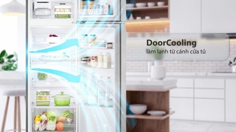 Công nghệ làm lạnh hiện đại của tủ lạnh LG Inverter 2 cánh 264 lít GV-B262PS