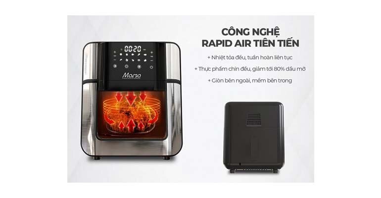 Nồi chiên không dầu Sunhouse Mama 15L SHD4088 tích hợp công nghệ Rapid Air Nồi chiên không dầu Sunhouse Mama 15L SHD4088