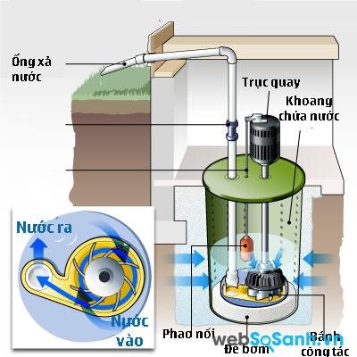 Cấu tạo máy bơm chìm nước ly tâm