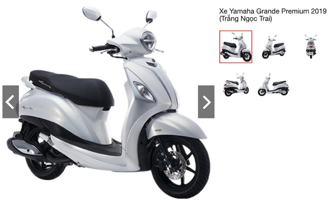 Xe Yamaha Grande Premium 2019 (Trắng Ngọc Trai)