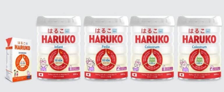 Các loại sữa bột Haruko của Nhật