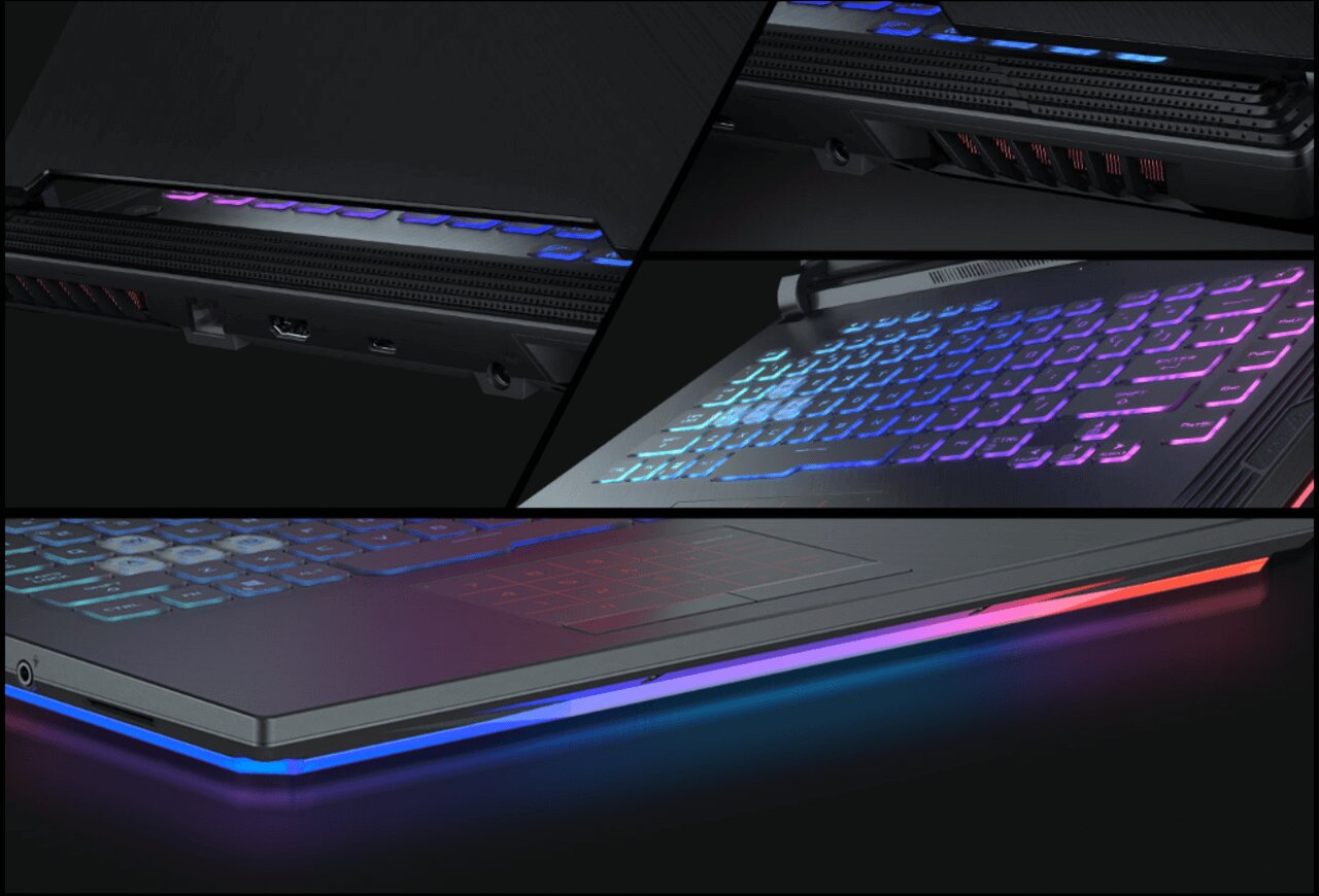 Laptop gaming Asus ROG Strix G G531GD-AL025T hỗ trợ đèn nền bàn phím