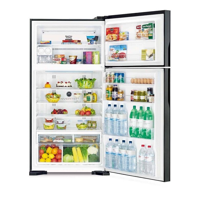 Tủ lạnh Hitachi Inverter 2 cửa - ngăn đông lạnh trên