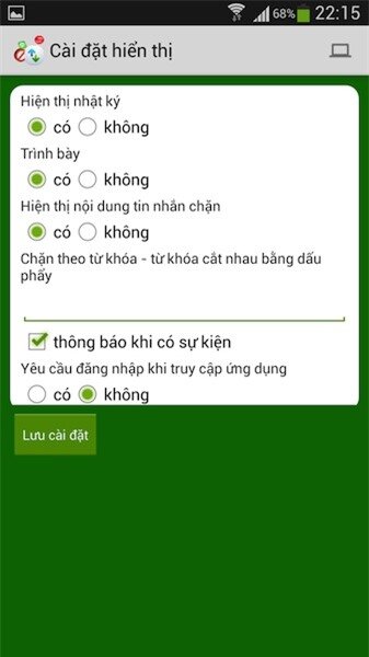 Cài đặt hiển thị