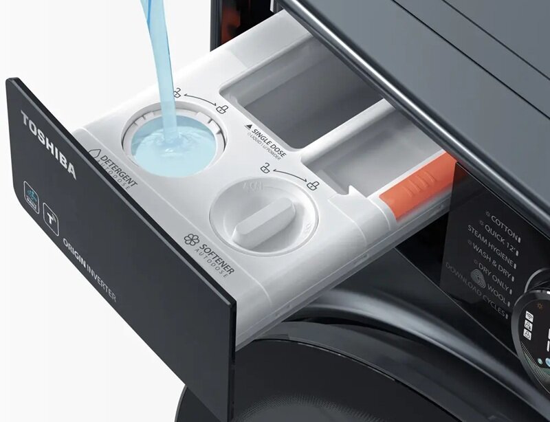 Máy giặt sấy Toshiba 10.5/7kg TWD-T27BZP115MWV gây ấn tượng với công nghệ điện phân, giá đang giảm 8 triệu đồng