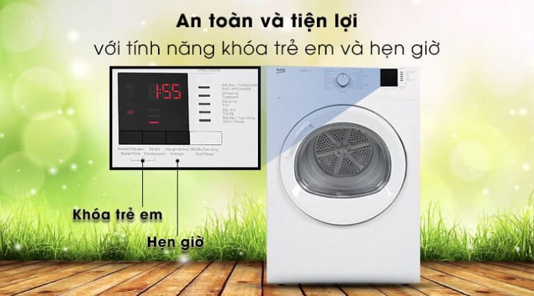 Máy sấy thông hơi Beko 8 Kg DA8112RX0W