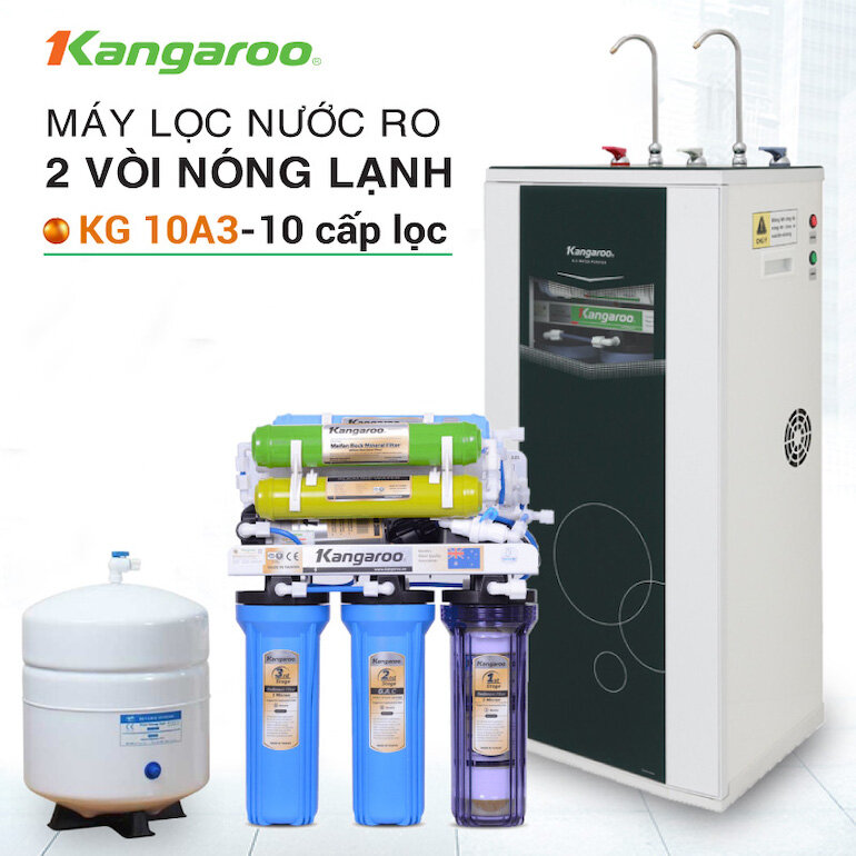 Máy lọc nước nóng lạnh Kangaroo KG10A3 thiết kế đa chức năng