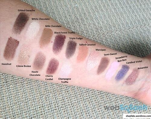 Hộp phấn mắt Chocolate Bar Eyeshadow Collection có bảng màu gồm 16 tone khá dễ dùng