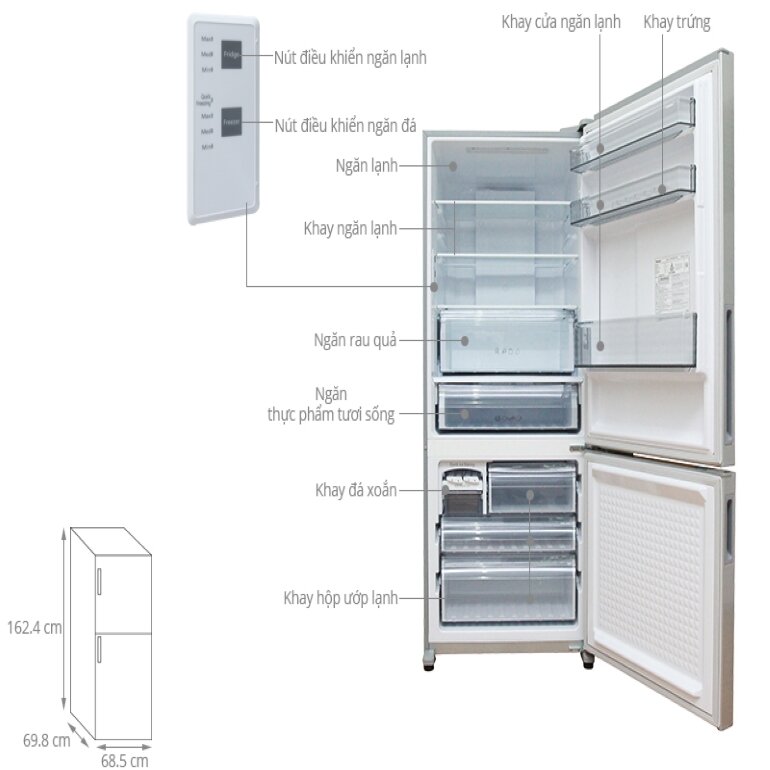 Tủ lạnh Panasonic 363 lít NR-BX418GKVN