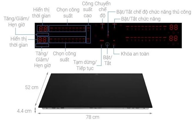 Electrolux EIP8546: Bếp từ đa vùng nấu, đáp ứng mọi nhu cầu sử dụng