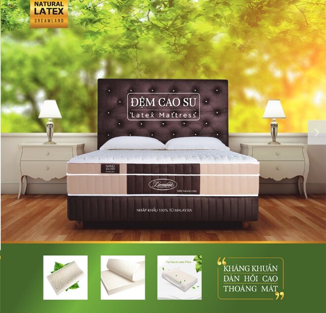 Nệm cao su Dreamland chính hãng 100%